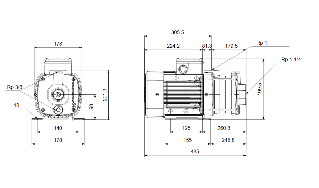 Grundfos CM-A 5-8 A-R-A-V-AQQV 3x400В