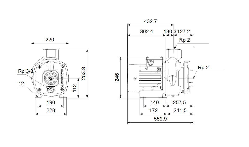 Grundfos CM-A 25-3 A-R-A-E-AQQE 3x400В