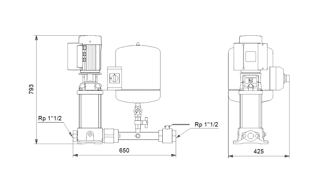 Grundfos Hydro Solo-E CRE 10-5 U2 A-A-A-D-A