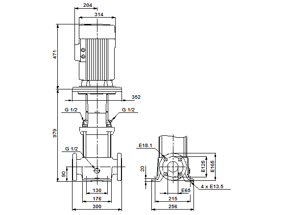 Grundfos CR 20-12 A-F-A-E-HQQE (фланец по DIN) 3х400 В