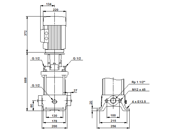 Grundfos CR 10-12 A-A-A-E-HQQE (овальный фланец) 3х400 В