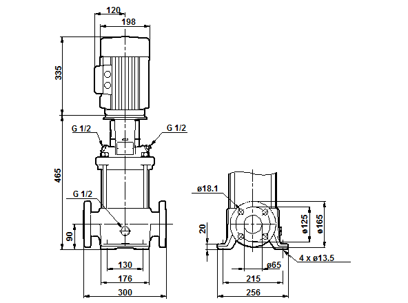 Grundfos CR 15-3 A-F-A-E-HQQE (фланец по DIN) 3х400 В