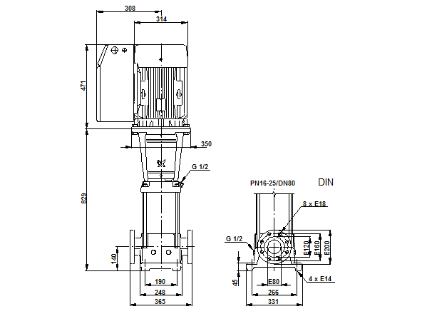 Grundfos CRE 45-3