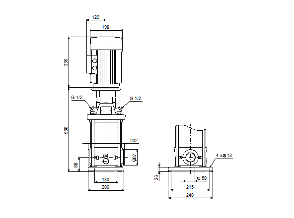 Grundfos CRN 10-9 A-CA-G-V-HQQV (FlexiClamp)