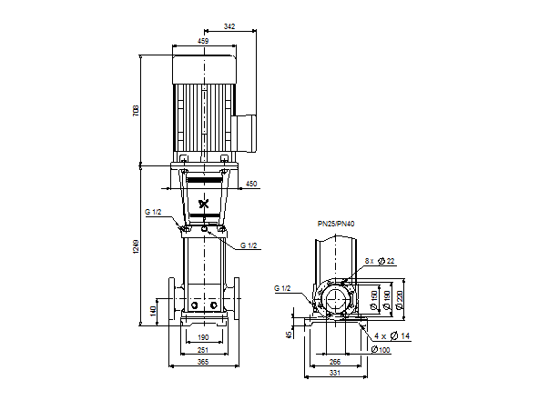 Grundfos CRN 64-8-1 A-F-G-V-HQQV