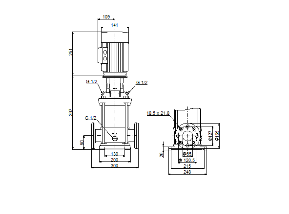 Grundfos CRN 15-1 A-FGJ-G-E-HQQE (фланец по DIN)