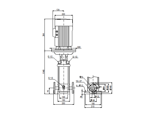 Grundfos CRN 5-32 A-FGJ-G-E-HQQE (фланец по DIN)