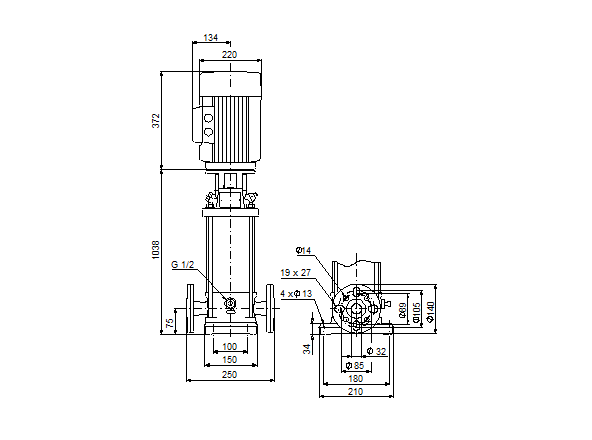 Grundfos CRN 5-29 A-FGJ-G-E-HQQE (фланец по DIN)