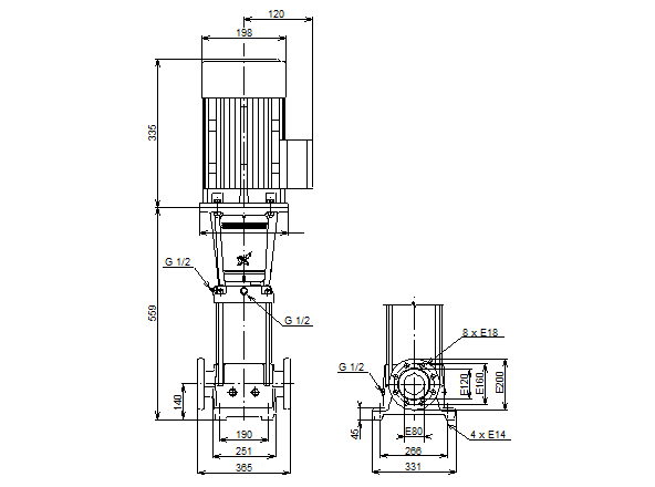 Grundfos CRN 45-1-1 A-F-G-V-HQQV