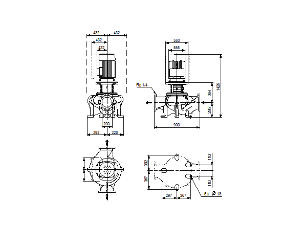 Grundfos TP 200-410/4 A-F-A-GQQE 3x400 В, 1450 об/мин