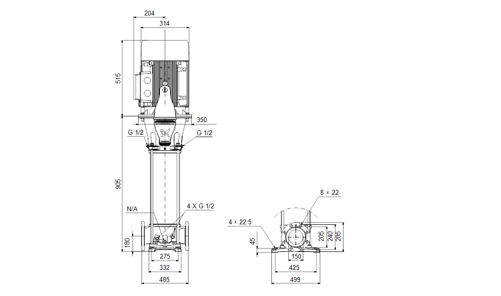 Grundfos CR 125-2-1 A-F-A-V-HQQV 3х400 В