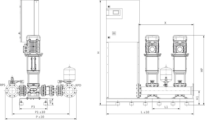 Установка Wilo-Comfort COR-3HELIX V5204/K/CC-02