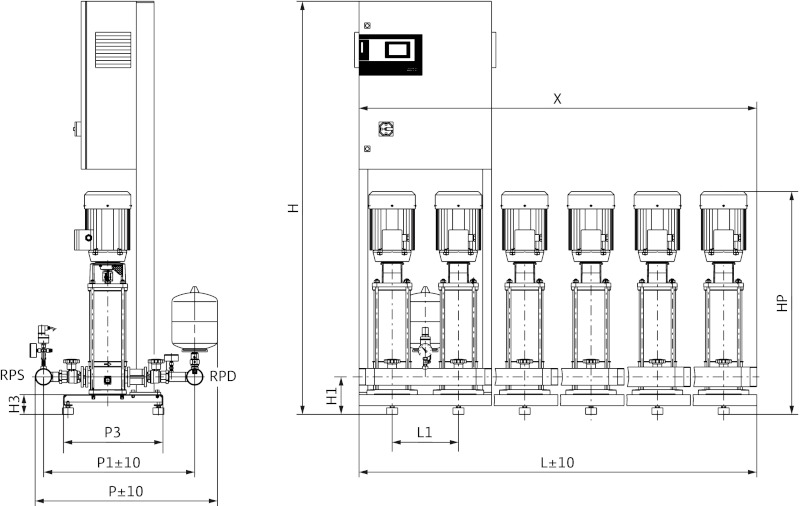 Установка Wilo-Comfort CO-5MVI810/CC-EB-R