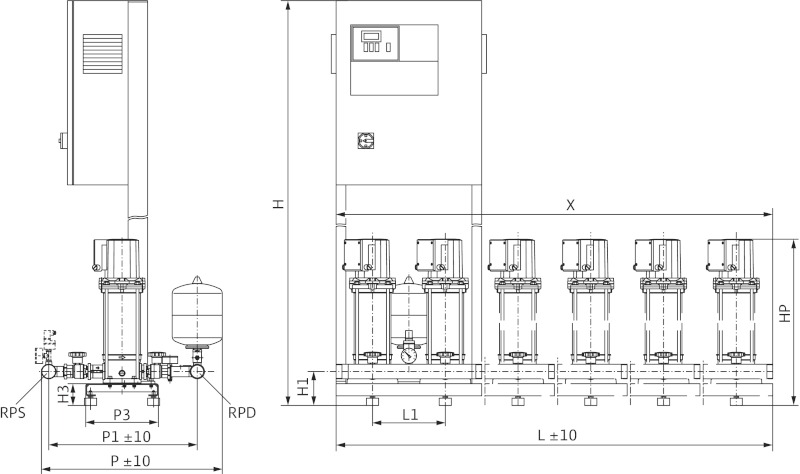 Установка Wilo-Comfort-N-Vario CO-2MVIS403/CC-EB-R