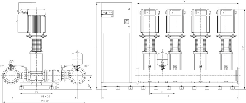 Установка Wilo-Comfort-Vario COR-4 MVIE 9501/1/VR