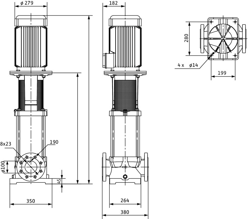 Насос Wilo-Multivert MVI9505-3/25/E/3-400-50-2