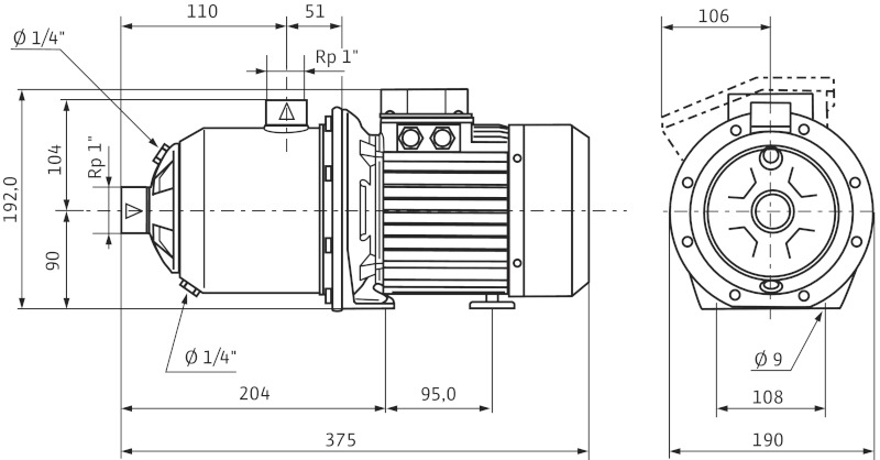 Насос Wilo-Economy MHI404-1/E/3-400-50-2