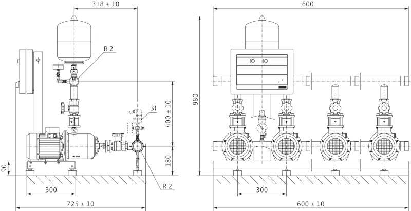 Установка Wilo-Economy CO-2 MHI 405/ER-EB-R