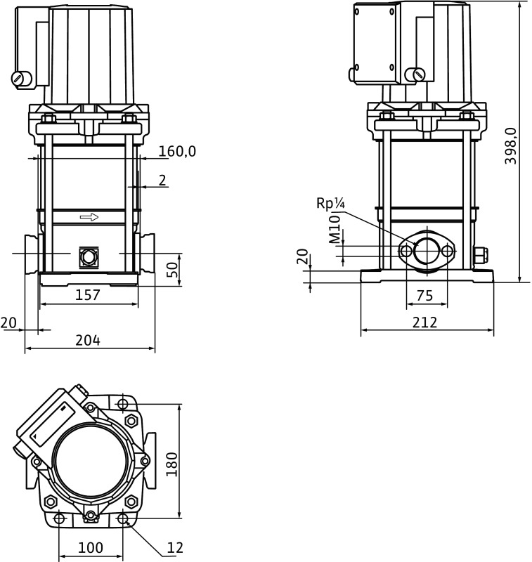 Насос Wilo-Multivert MVIS404-1/16/K/3-400-50-2