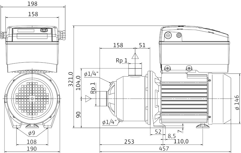 Насос Wilo-Economy MHIE205-2/V/3-2-2G