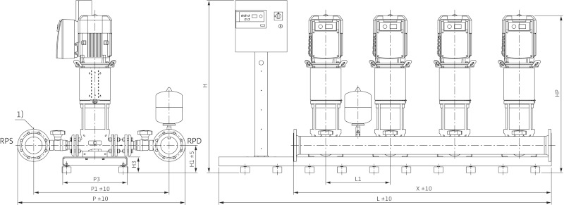 Установка Wilo-Comfort-Vario COR-3HELIX VE3602/K-7,5/VR-01