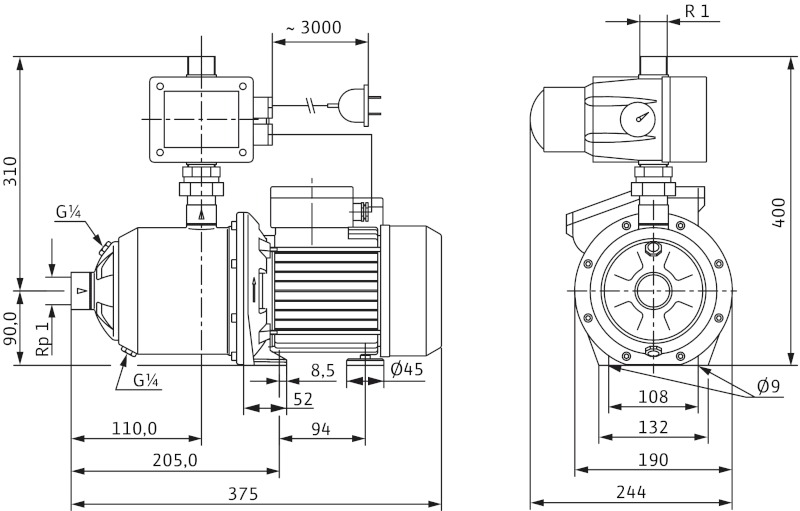 Насос Wilo-MultiPress FMP304 EM/2