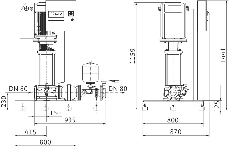 Установка Wilo-Comfort-Vario COR-1 MVIE 5203/VR