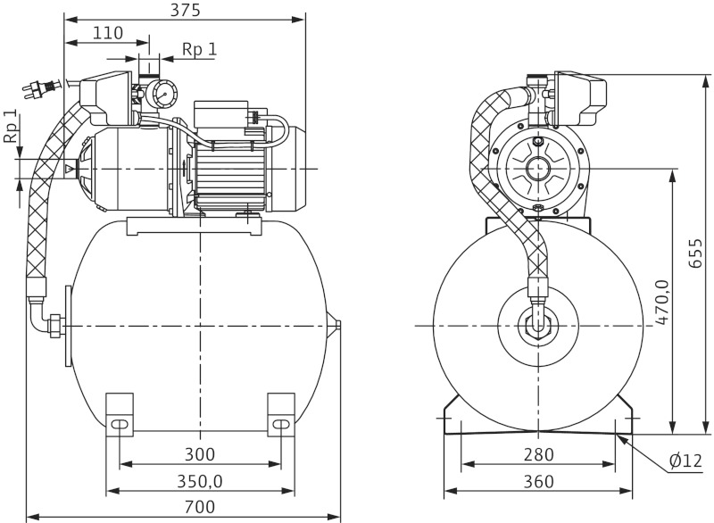 Насос Wilo-MultiPress HMP605 EM