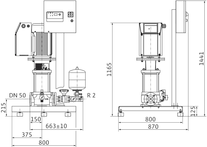 Установка Wilo-Comfort-Vario COR-1 MVIE 1606/VR