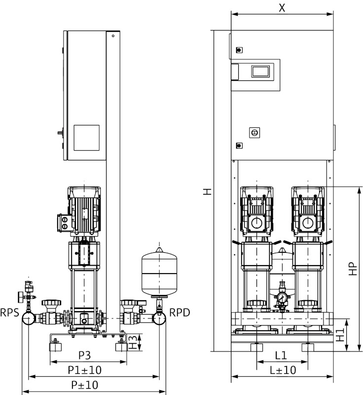 Установка Wilo-Comfort CO-2HELIX V1610/K/CC-01