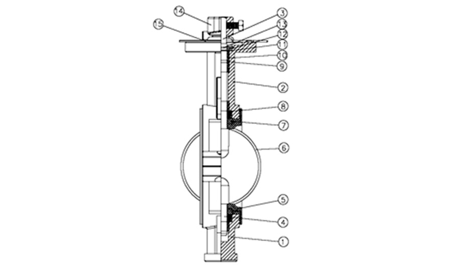 Межфланцевый затвор Genebre 210412 DN100 PN16 Корпус НЕРЖ сталь, Диск НЕРЖ сталь