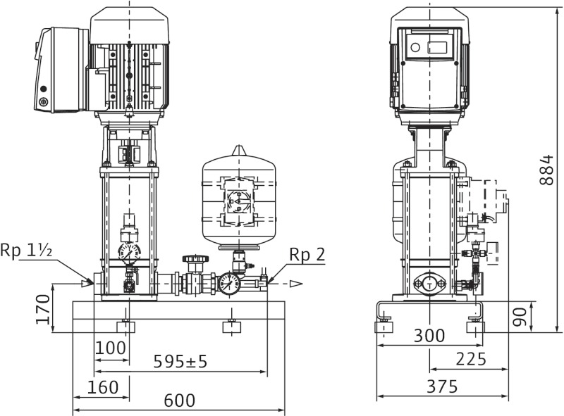 Установка Wilo-Comfort-Vario COR-1 MVIE 1603-2G GE-R