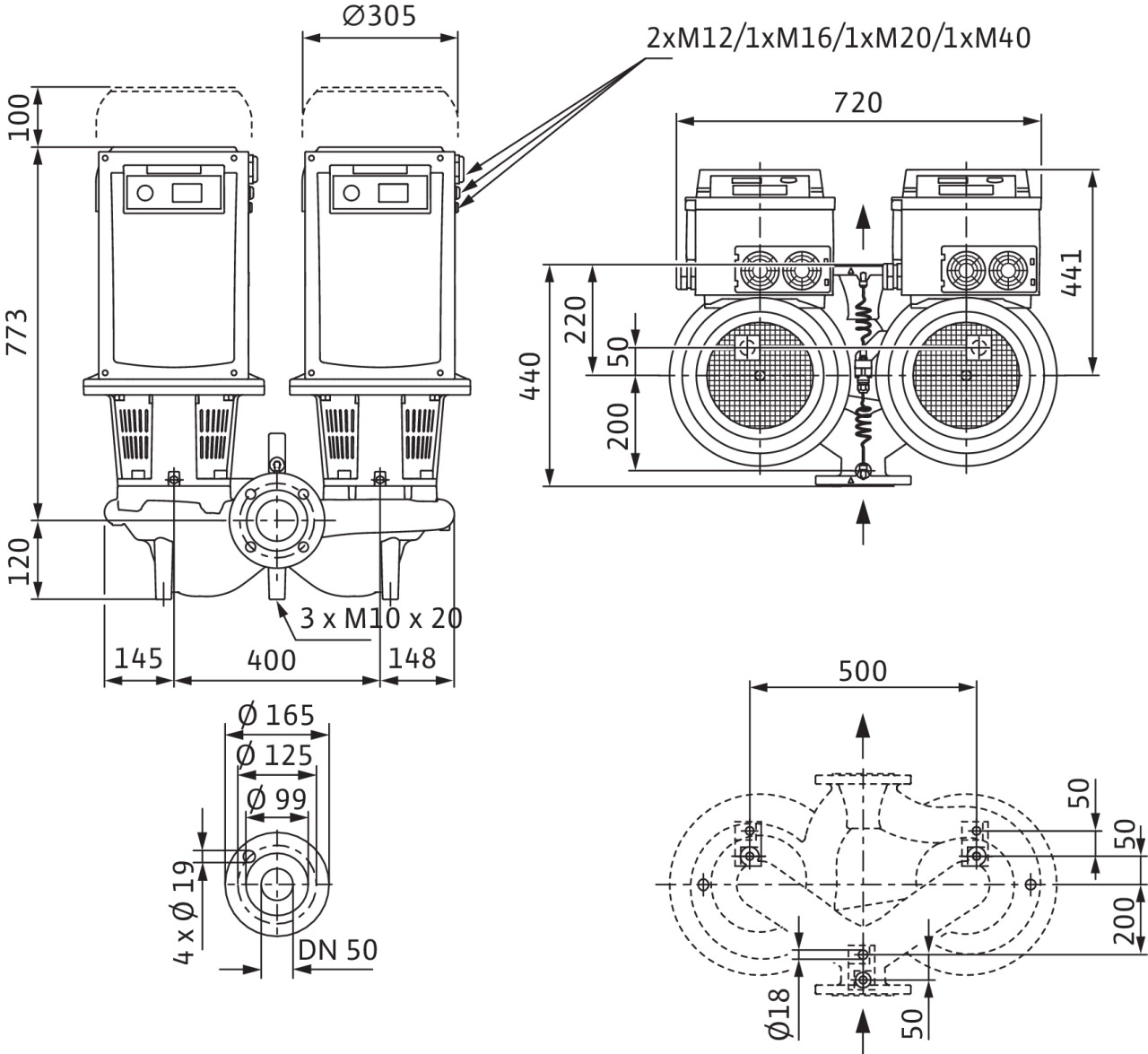 Насос Wilo DL-E50/220-15/2