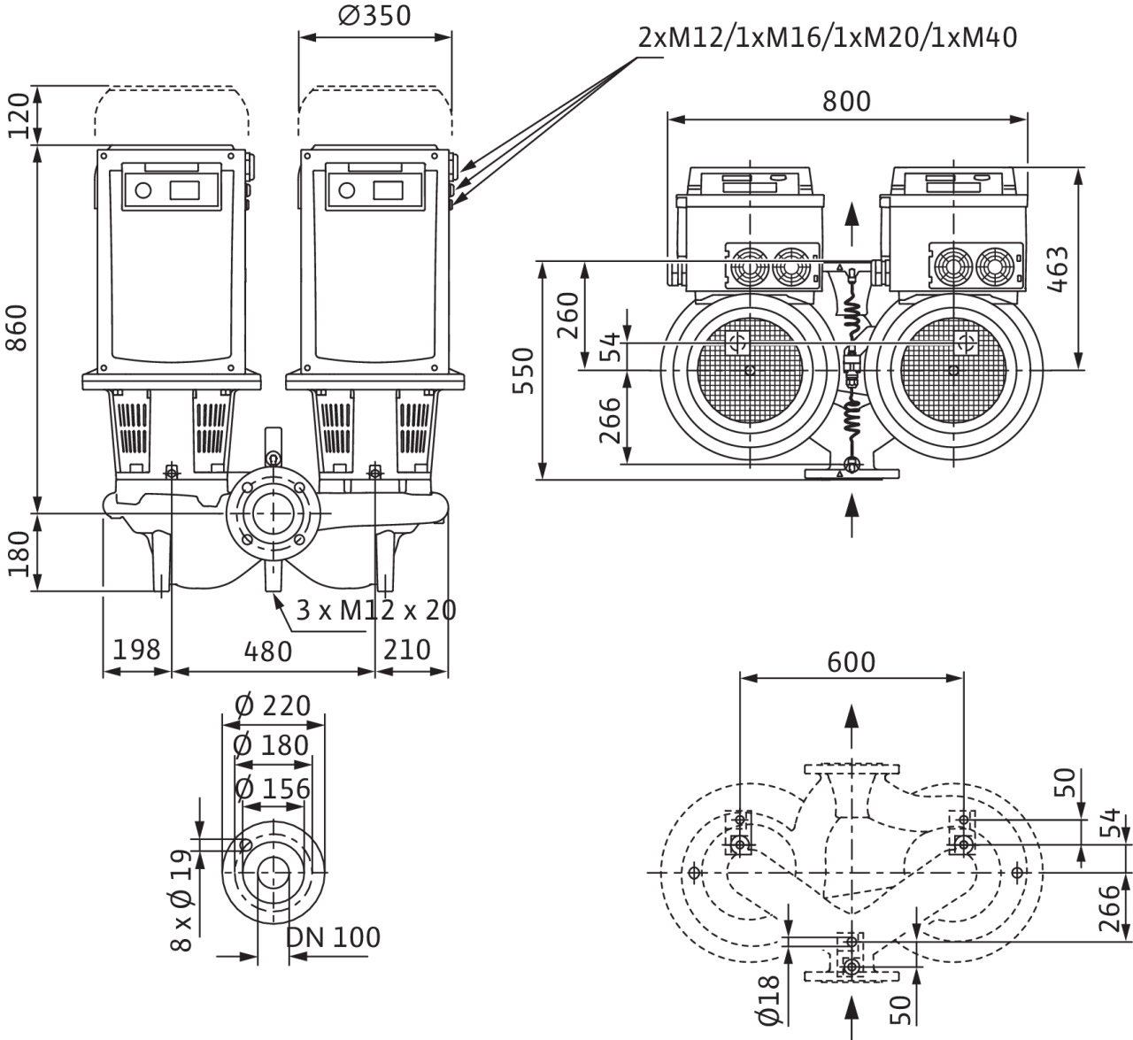 Насос Wilo DL-E100/270-11/4