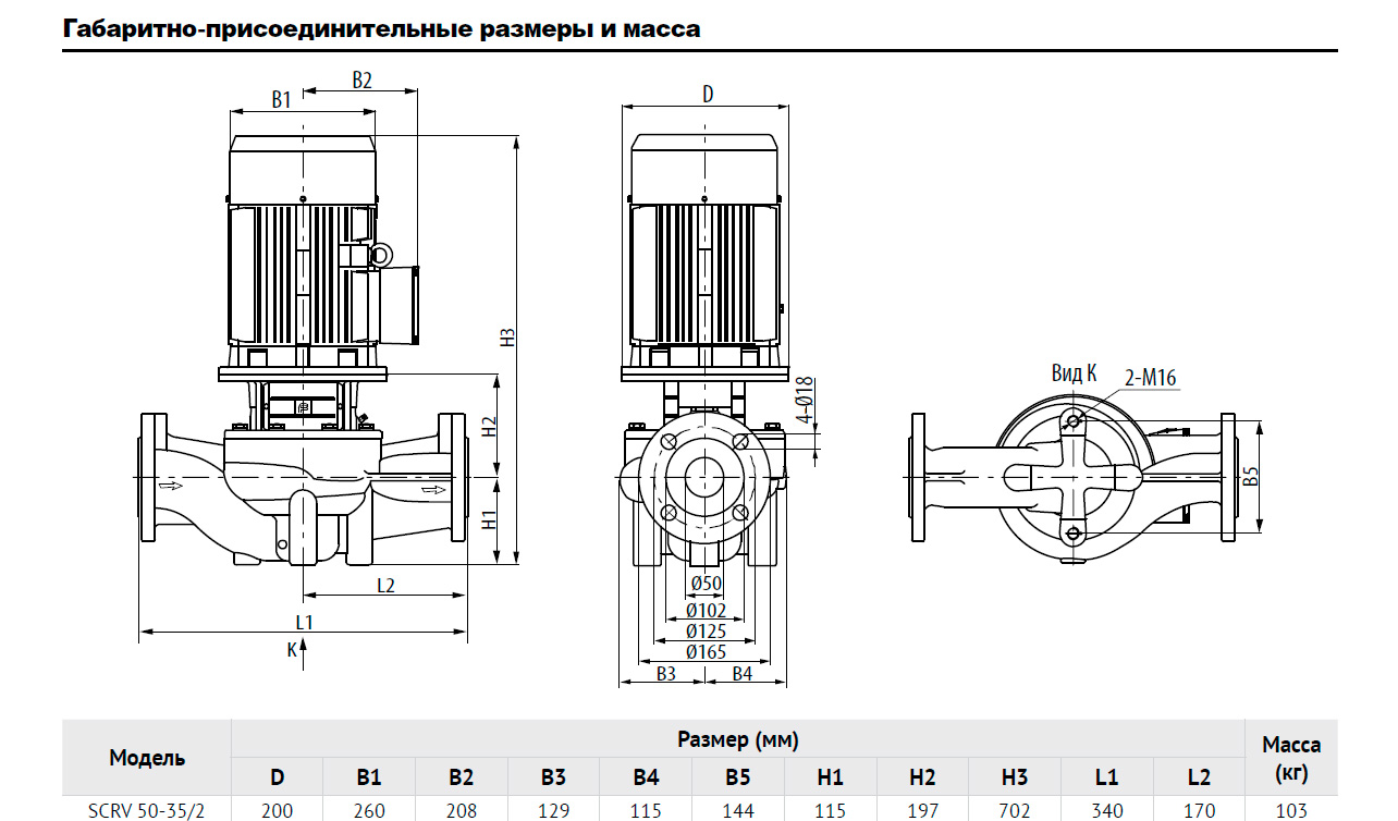 Насос Waterstry SCRV 50-35/2, 3х380/660V; 5,5 kw;  раб. колесо - чугун