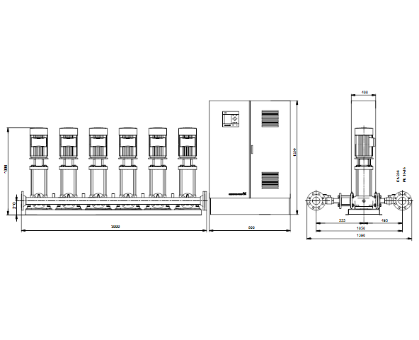 Grundfos Hydro MPC-S 6 CR45-2 U4 D-C-A-GHV