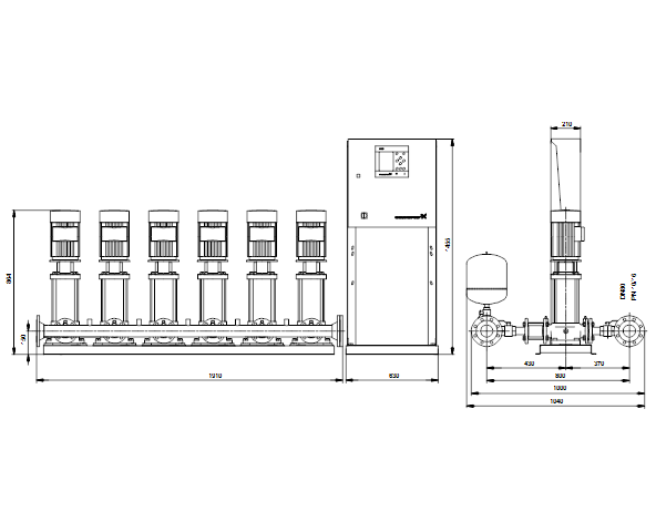 Grundfos Hydro MPC-S 6 CR10-6 U4 D-B-A-GHV