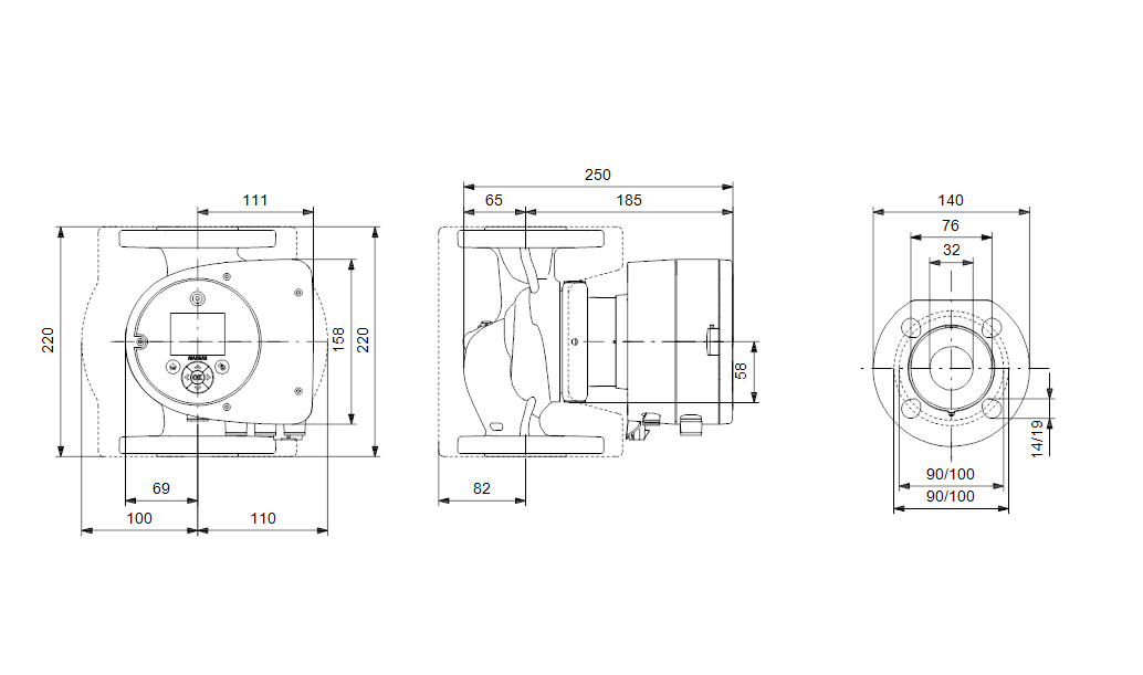 Grundfos MAGNA3 32-60 F 220 1x230V PN6/10