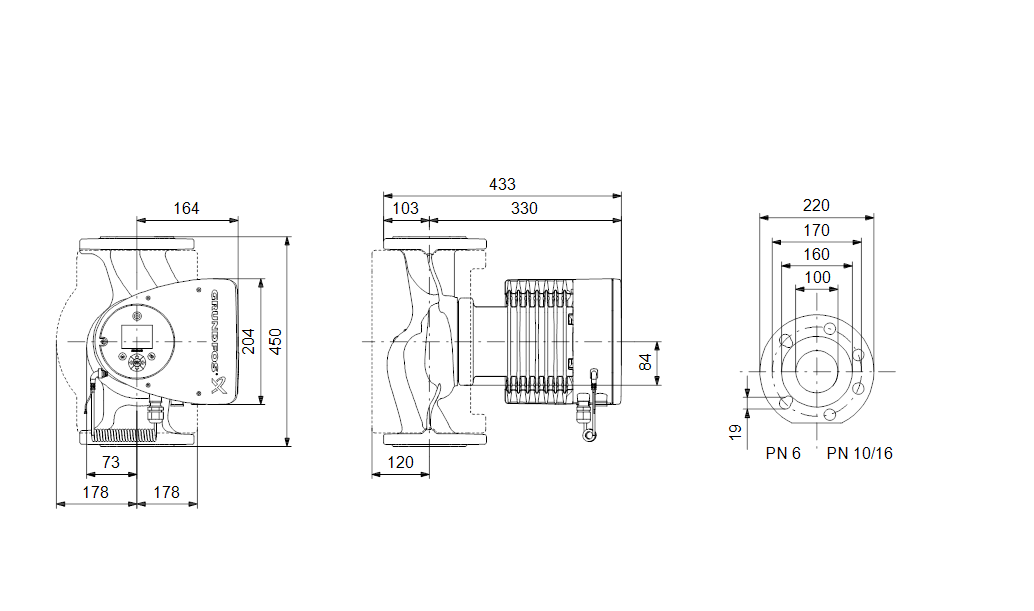 Grundfos MAGNA3 100-80 F 450 1x230V PN6