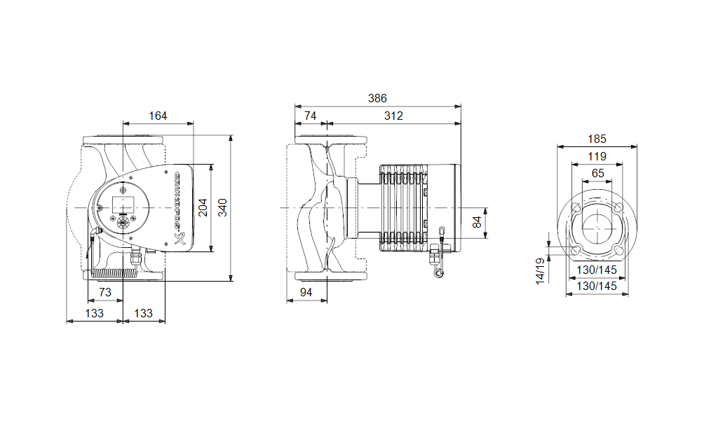 Grundfos MAGNA3 65-40 F N 340 1x230V PN6/10