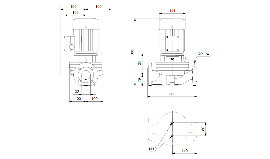 Grundfos TP 32-150/2 A-F-A-BQQE 3x400 В, 2900 об/мин