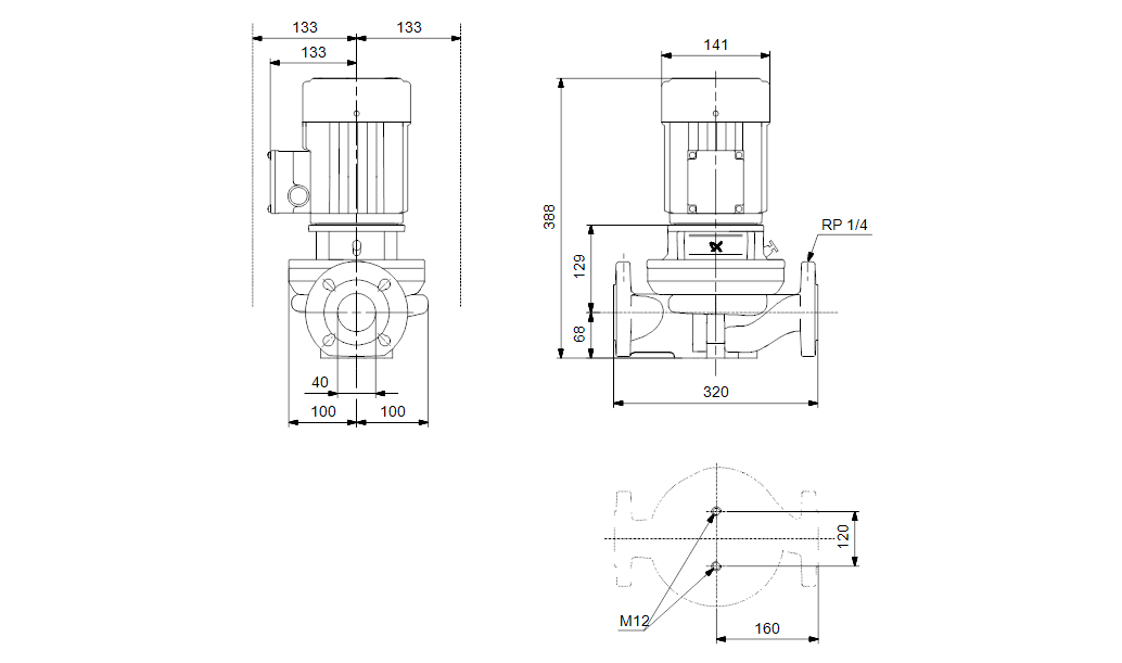 Grundfos TP 40-90/4 A-F-A BQQE 1x230 В, 1450 об/мин