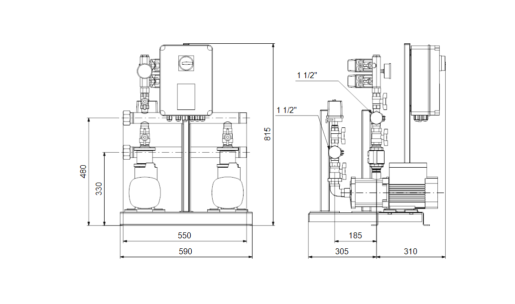 Grundfos Hydro Multi-S/G 2 CM 3-6 1x230V 50Hz DOL