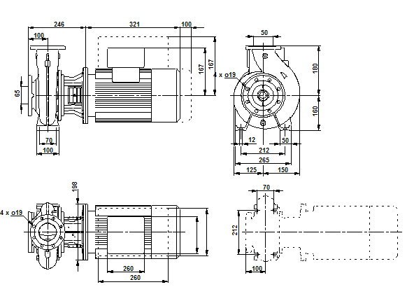 Grundfos NBE 50-160/175 A-F-A-BAQE 1450 об/мин 