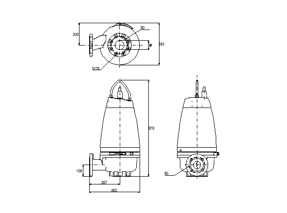 Grundfos SEV.80.80.40.4.51D.R 