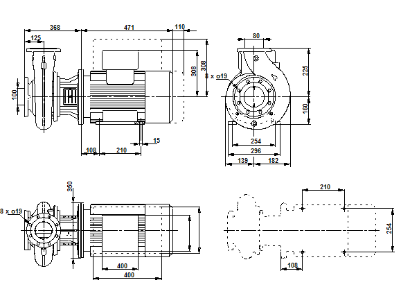 Grundfos NBE 80-160/147-127 A-F-A-BAQE 2900 об/мин
