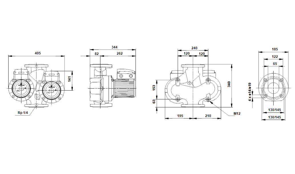 Grundfos UPSD 65-60/2 F 1x230B без реле