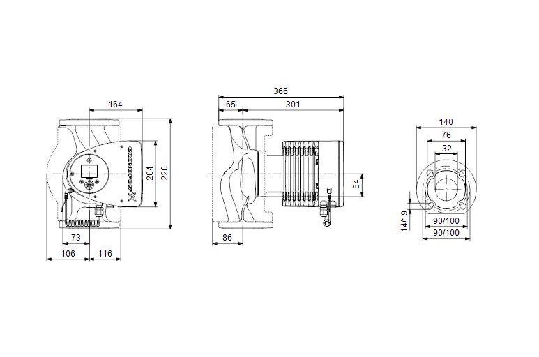 Grundfos MAGNA3 32-120 F 220 1x230V PN6/10