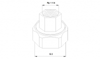 Резьбовое трубное соединение (комплект) G 2 Rp 1 