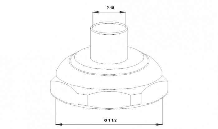 Трубное соединение для пайки (комплект) G 1 ½ × 18 мм - UP 25-xx (00525193)